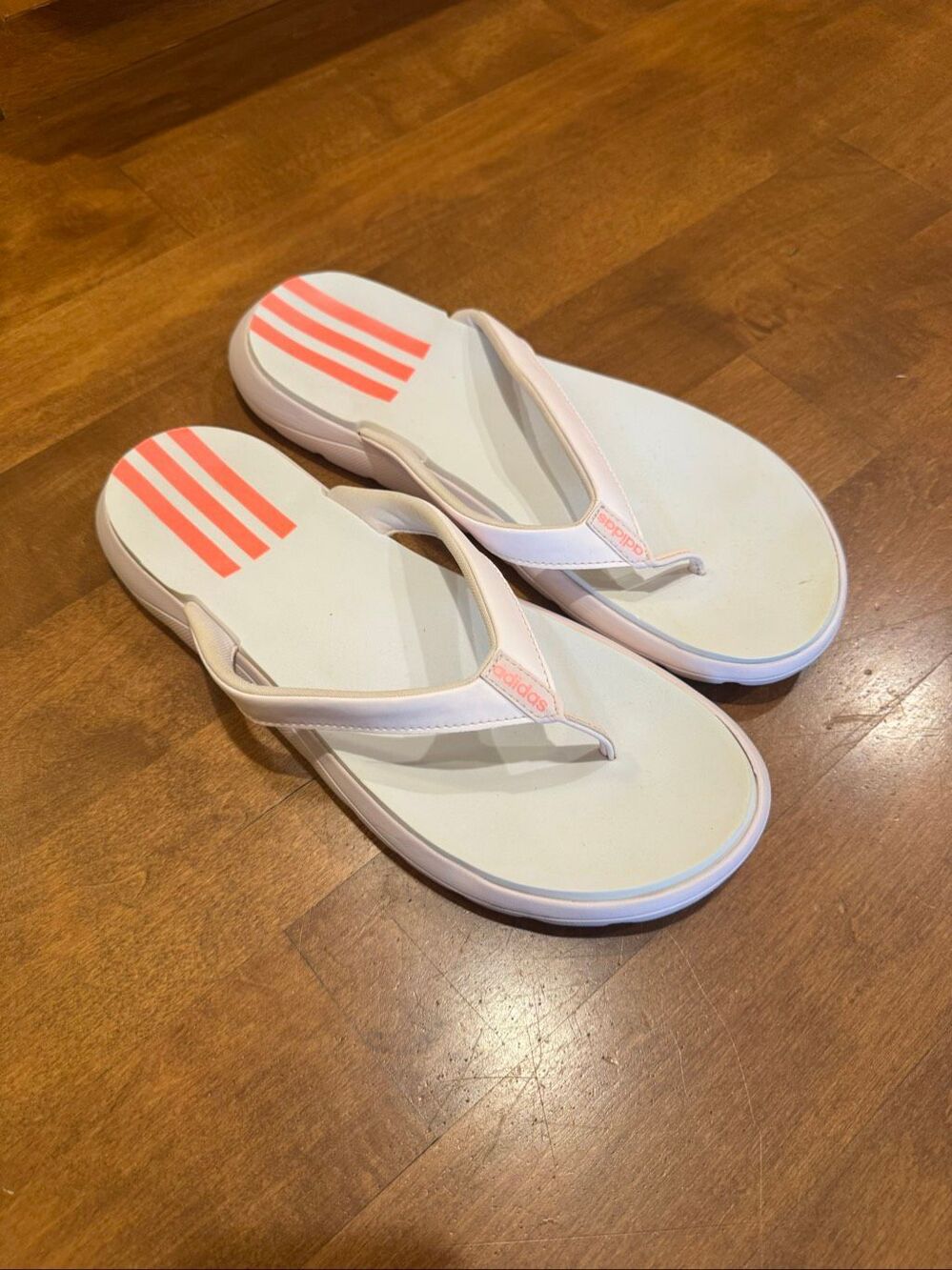 Adidas Comfort Flip Flops Size 10 Coral GZ5945 Sandals